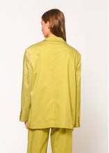 Load image into Gallery viewer, ALEXIA DENIM BLAZER Sun.Set.Go (LIME DENIM)
