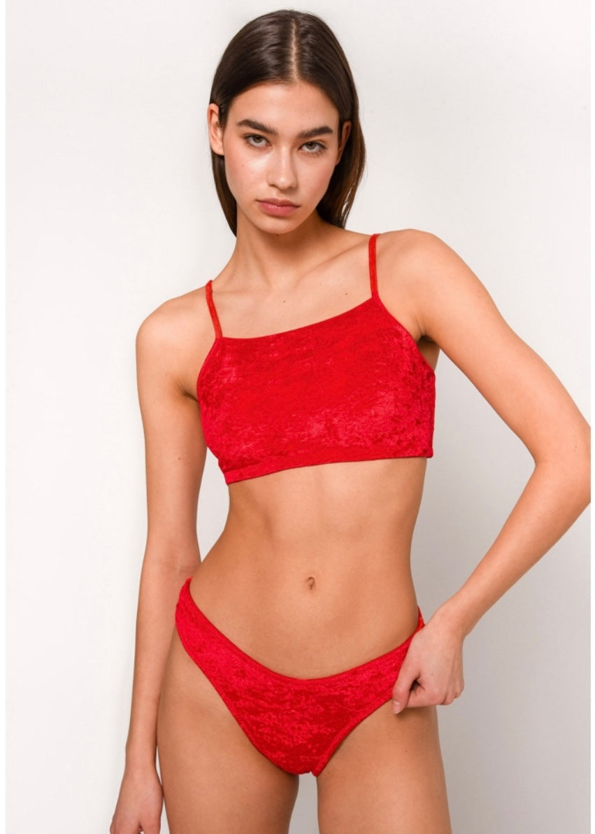 NICOLE VELVET BIKINI Sun.Set.Go (RED)