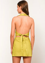 Load image into Gallery viewer, AMBER MONOCHROME SKIRT Sun.Set.Go (LIME DENIM)
