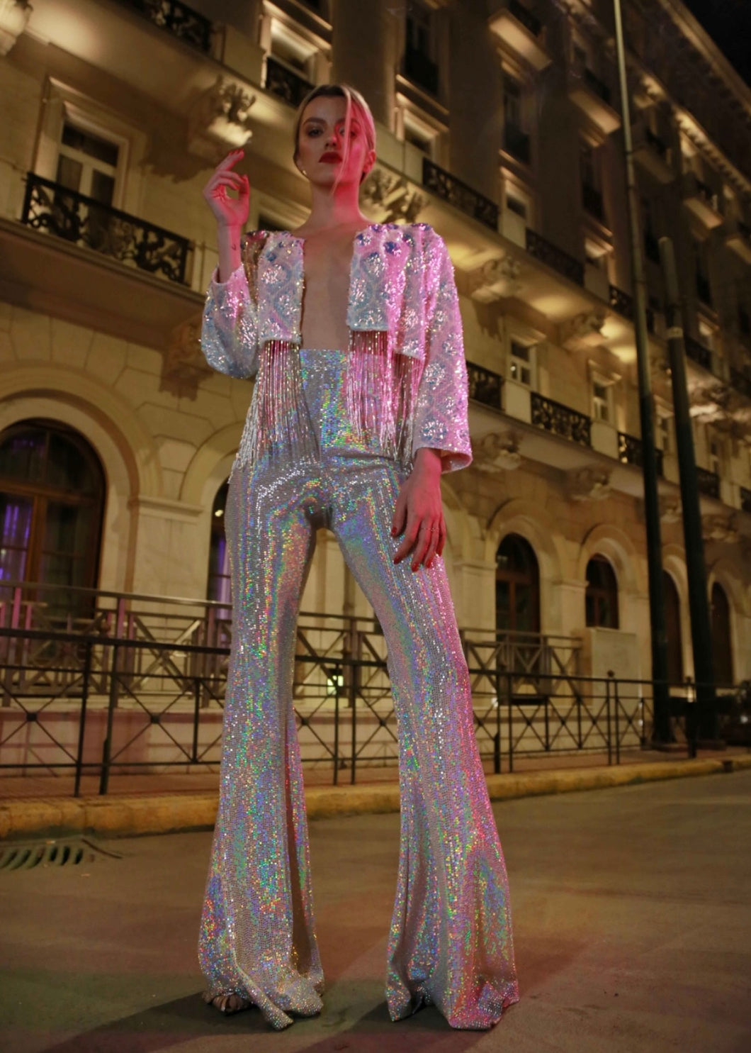 IRIDESCENT FLARES ( SEQUINED) Nidodileda
