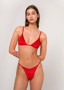 ZENIA VELVET BIKINI Sun.Set.Go (RED)