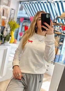 Valentine’s Crewneck Sweatshirt (White) THE MOTLEY GOAT