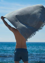Load image into Gallery viewer, MONOCHROME BEACH TOWEL Sun Of A Beach (JUST SILVER)
