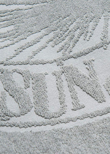 MONOCHROME BEACH TOWEL Sun Of A Beach (JUST SILVER)