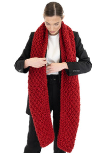 Blanket Scarf MUMSHANDMADE (Red)