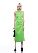 Load image into Gallery viewer, OPEN BACK GLOSSY DRESS (Lime) MILKWHITE
