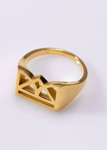 New Era δαχτυλίδι γυαλιστερό χρυσό PRIGIPO
