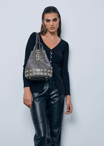 Black N’ Metal Mini Backpack Grey Elena Athanasiou