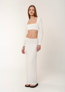 NAOMI MAXI DRESS Sun.Set.Go (WHITE)