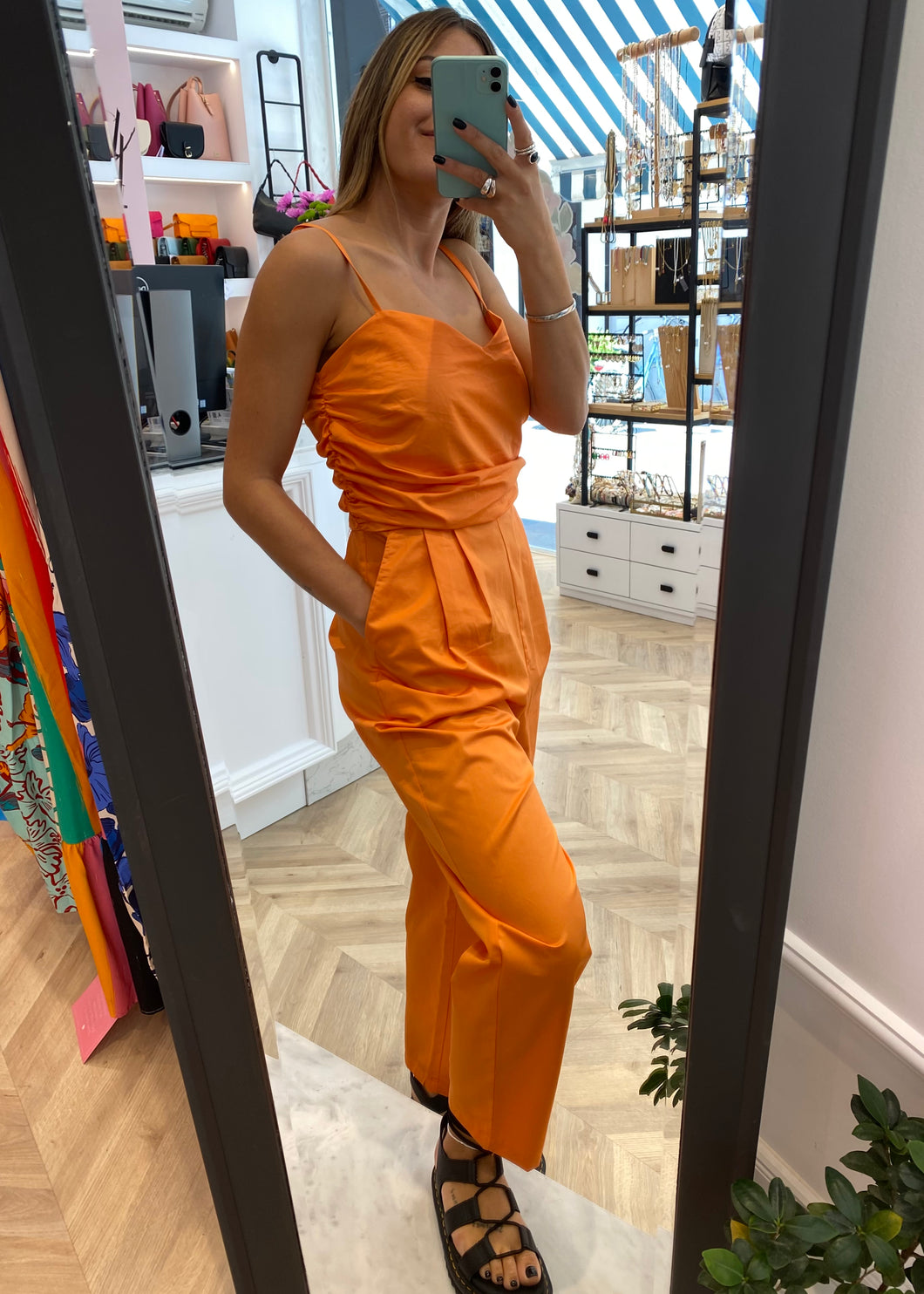 JUMPSUIT (Orange) MILKWHITE