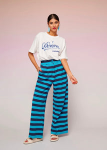 LYDIA KNITTED TROUSERS TURQUOISE KARAVAN