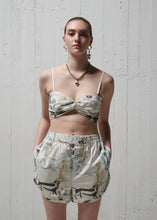 Load image into Gallery viewer, PRINTED COTTON BUSTIER TOP (Pets) MILKWHITE
