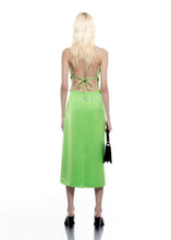 Load image into Gallery viewer, OPEN BACK GLOSSY DRESS (Lime) MILKWHITE
