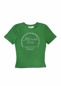 PRESENTS FITTED T-SHIRT (GREEN) MILKWHITE