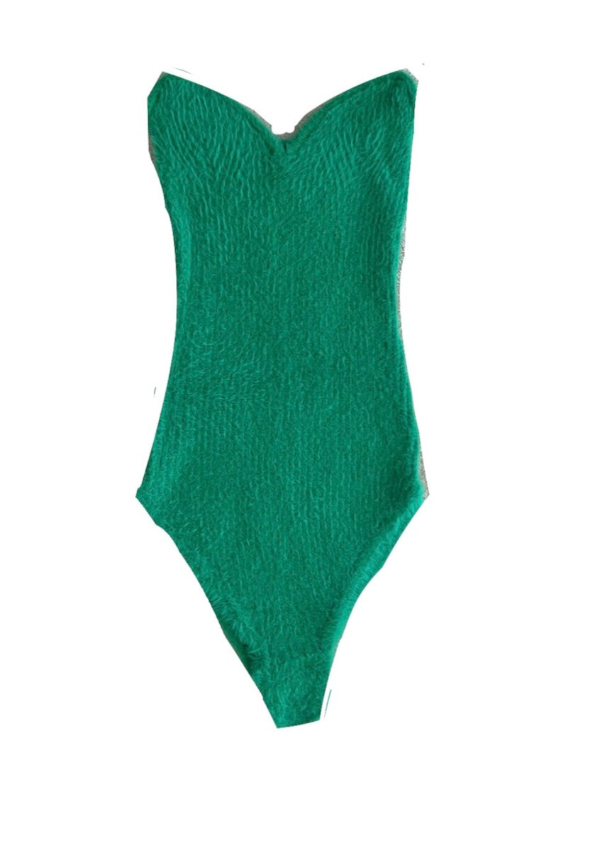 KNIT BODYSUIT MILKWHITE (Green)