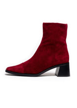 Load image into Gallery viewer, MIRELLA | DARK RED SUEDE ANKLE BOOTS ESIOT
