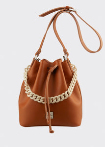 Chain Pouch Bag Cognac Elena Athanasiou