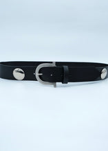 Load image into Gallery viewer, Tiffany black leather belt SALT &amp; PEPPER

