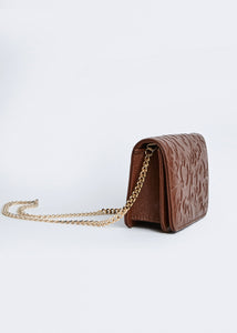 Paisley Baguette Mini Brown Elena Athanasiou